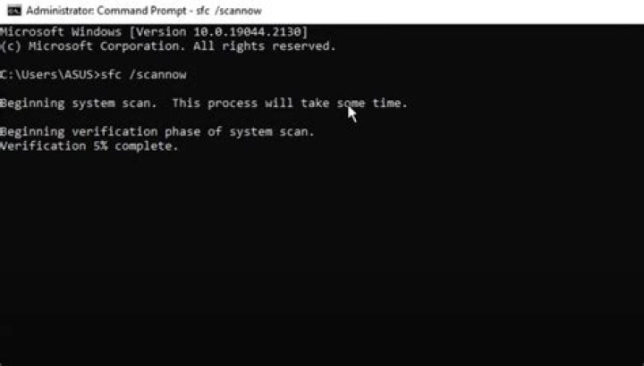 run sfc scan command in cmd