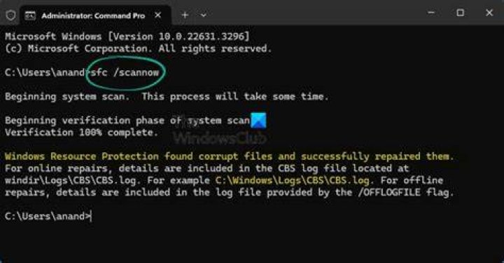 run sfc to solve error 0x80070002