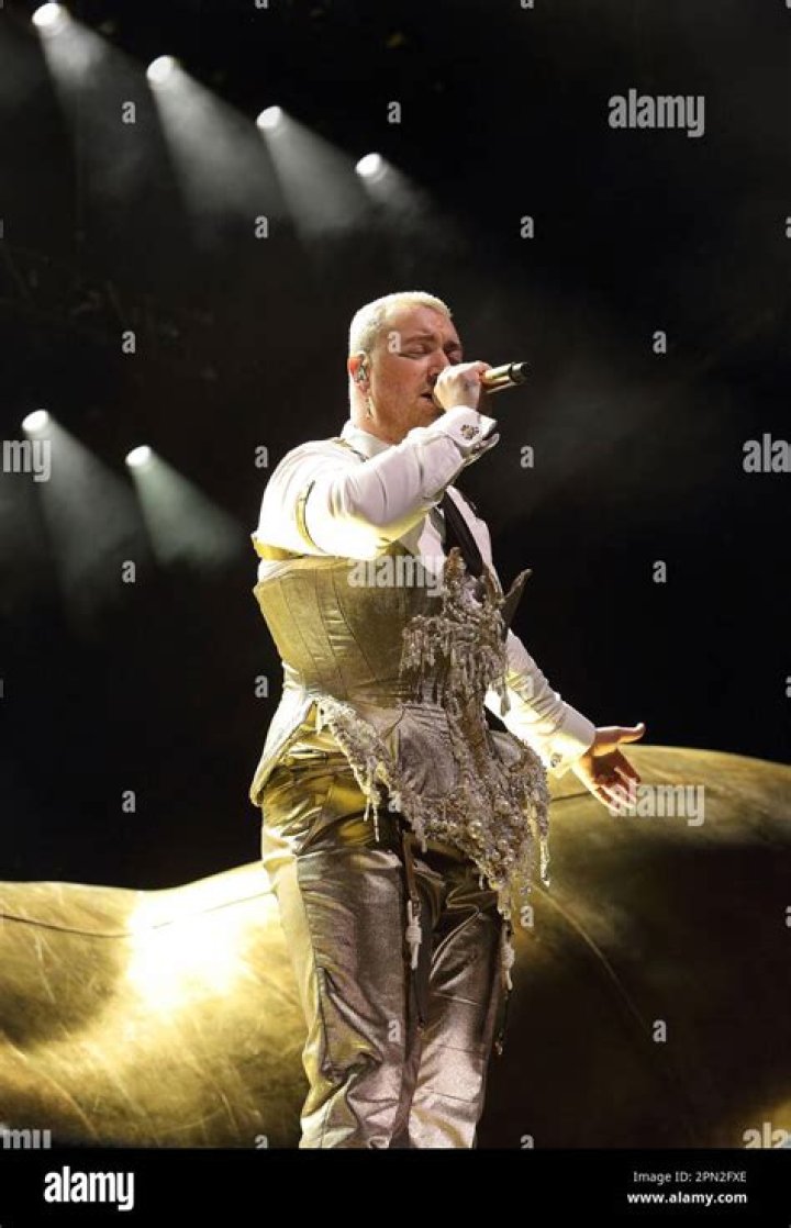 Sam Smith performing at the 2023 Grammys.