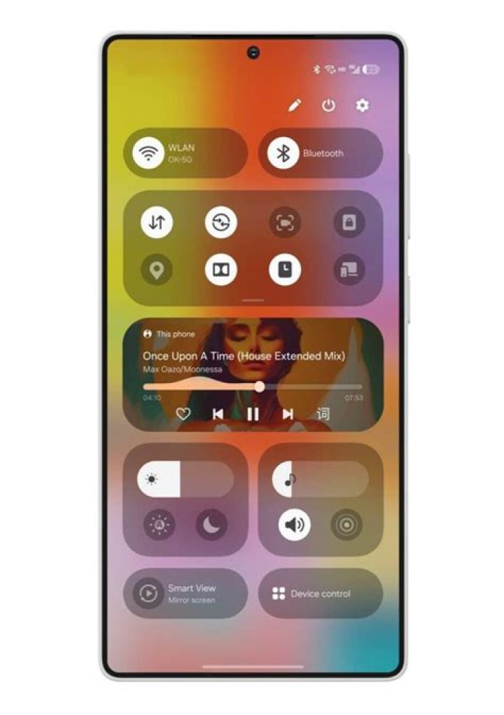 samsung galaxy home control panel