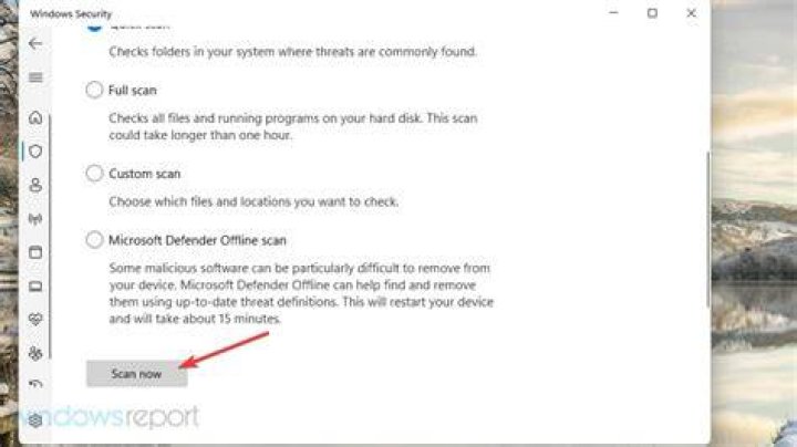 The Scan now button Scan now button Windows Error Reporting Event ID 1001