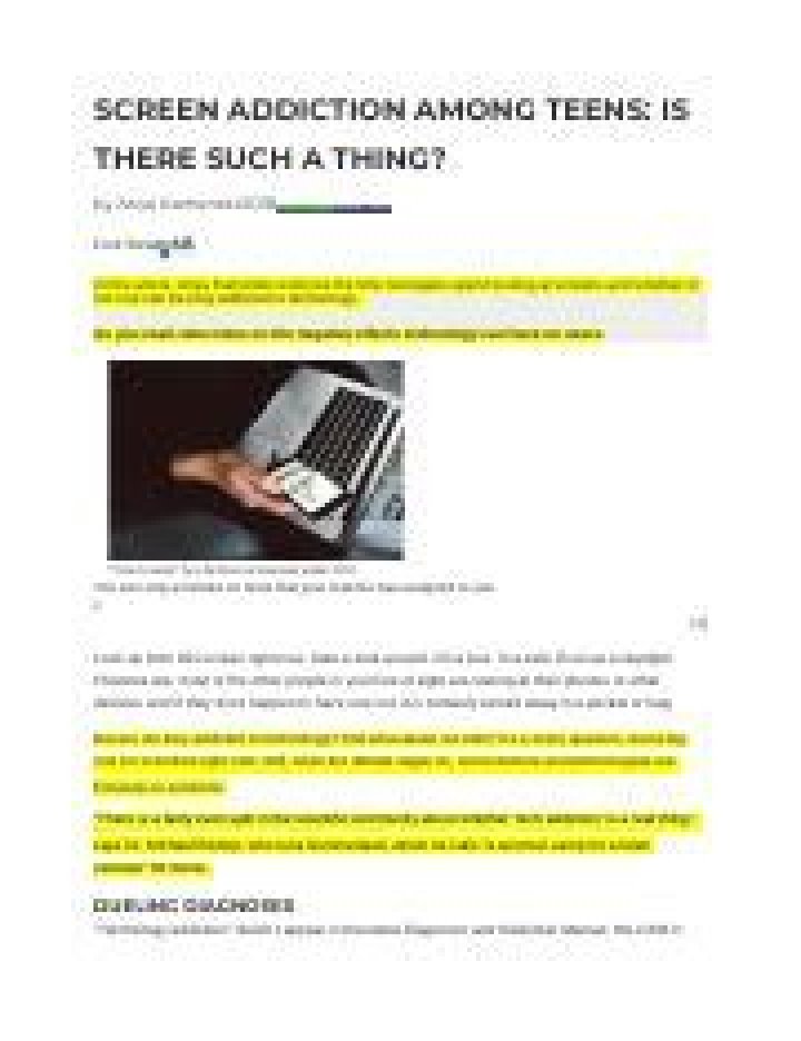 Screen Addiction Among Teens: Is There Such A Thing? 