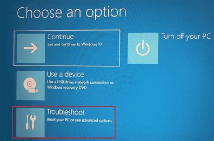 Select Troubleshoot