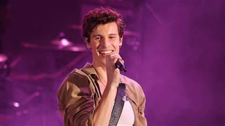 Shawn Mendes performing on stage Shawn Mendes performing on stage