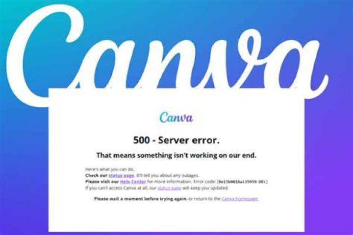 Something went wrong while trying to load Canva [Error 500]