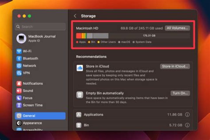 mac hard drive storage space mac Mac OS Big Sur update issues
