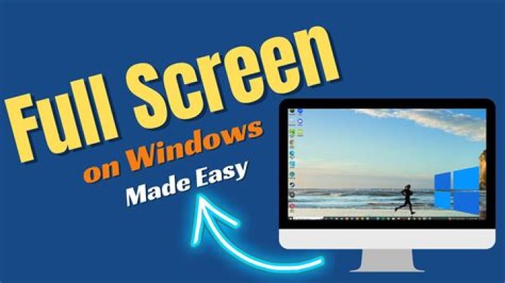 Switch to full screen mode on Windows 10/11 apps
