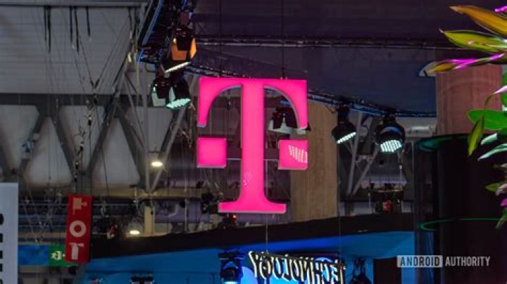 T Mobile logo at MWC 2022 T Mobile logo at MWC 2022