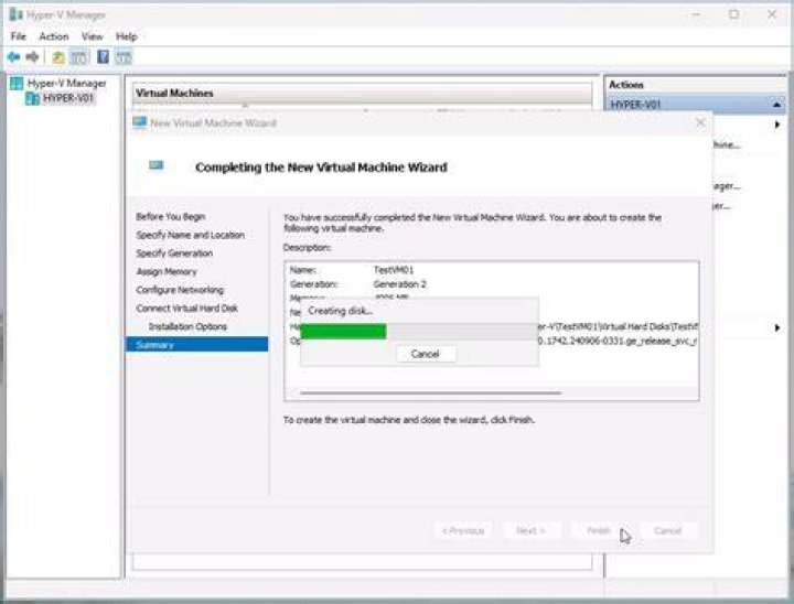 The OK button The OK option Virtual Machine Management is not present on this machine