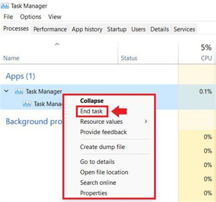 The Processes tab's GPU column The Processes tab how much vram do i have windows 10