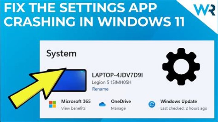 The Settings app crashes in Windows 11