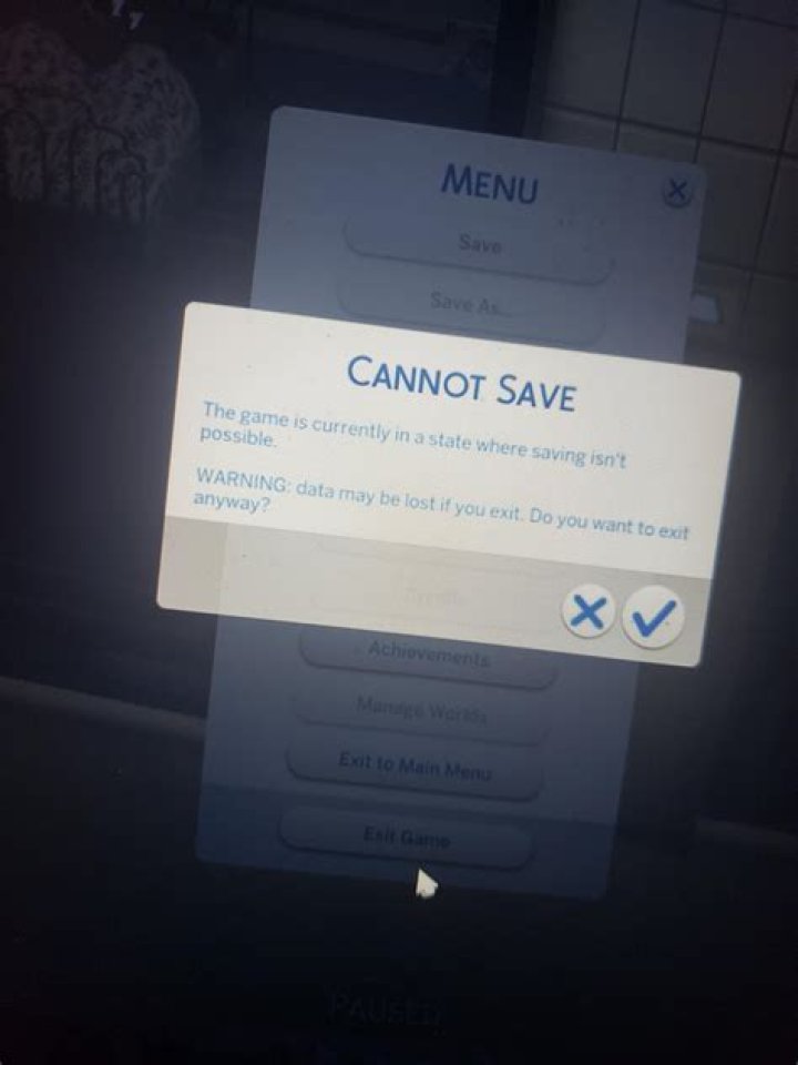 The Sims 4 cannot save