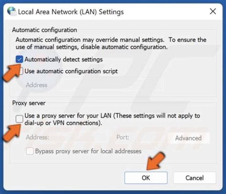 The Use a proxy server setting windows 11 vpn not working