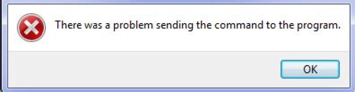 There was a problem sending command to the program