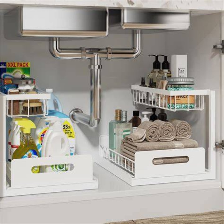 This $15 Under-Sink Organizer From Amazon Clears ‘So Much Extra Space’