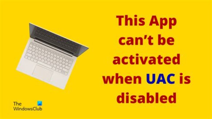 This app can’t be activated when UAC is disabled