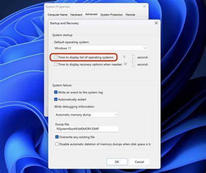 Time to display list of operating systems