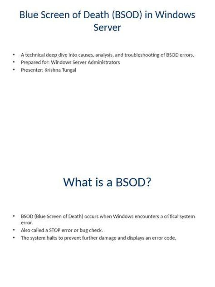 Troubleshooting BSOD