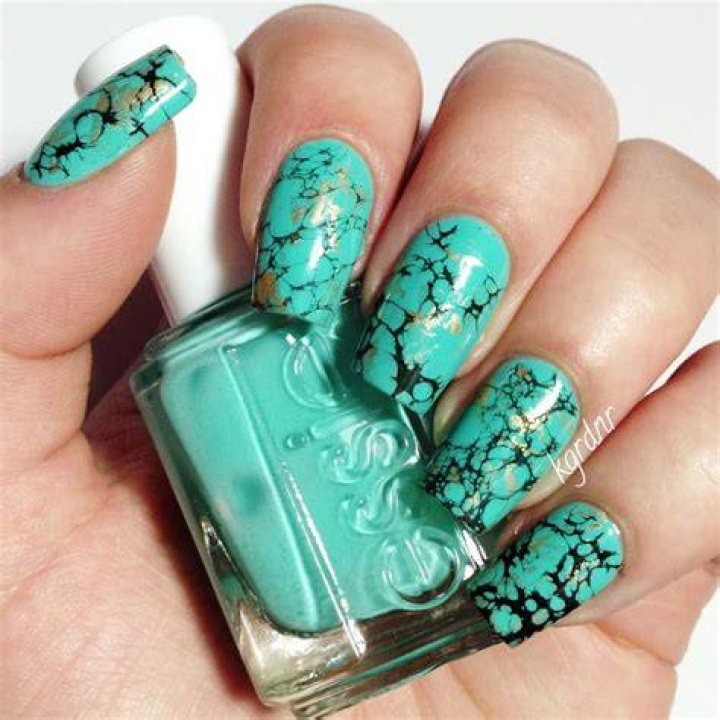 turquoise nails