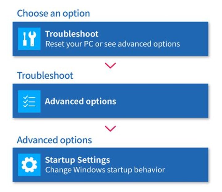 Under Troubleshoot, select Advanced options