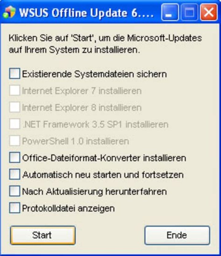 uninstallaerexe wsus offline update