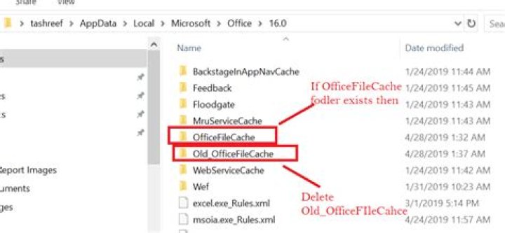 Upload Center - OldFileCache Delete An error occurred when accessing the Office Document Cache 