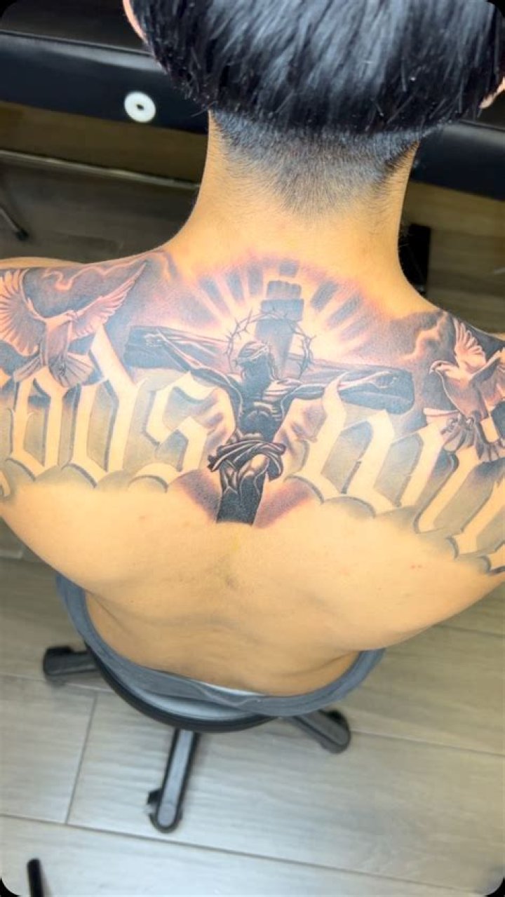 Upper back tattoo design