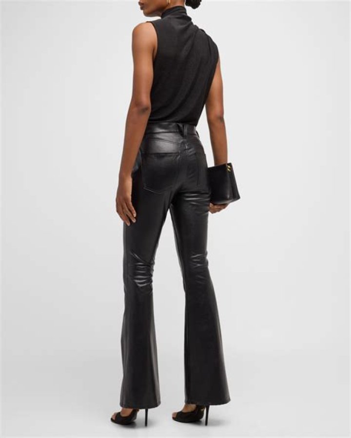 Veronica Beard Beverly Faux Leather Flared Pants&nbsp;Saks Fifth Avenue