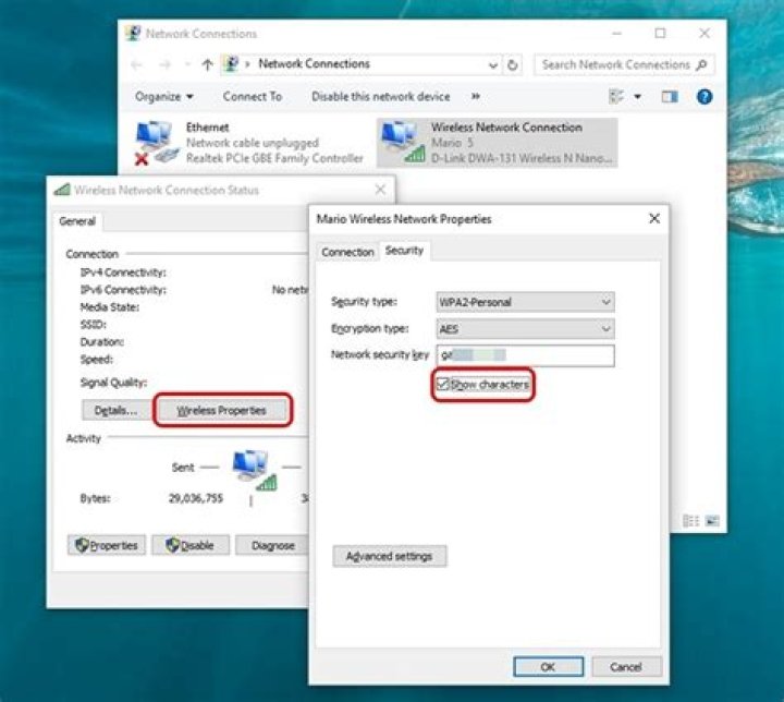 view saved wifi passwords windows 10 , mac