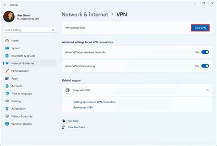 VPN navigation option windows 11 vpn not working