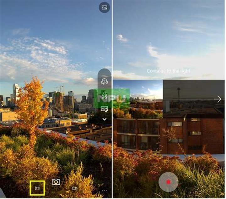 windows 10 mobile panorama