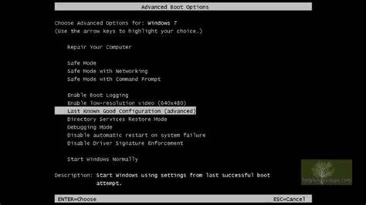 Windows boot menu command