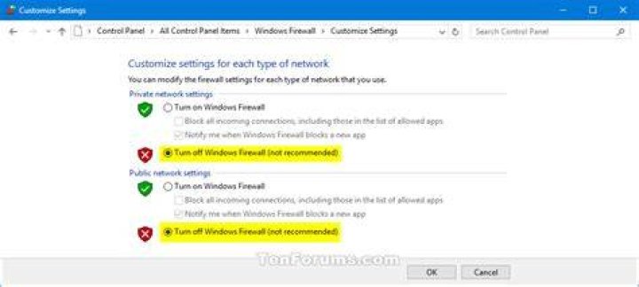 The Windows Defender Firewall Windows Defender Firewall window