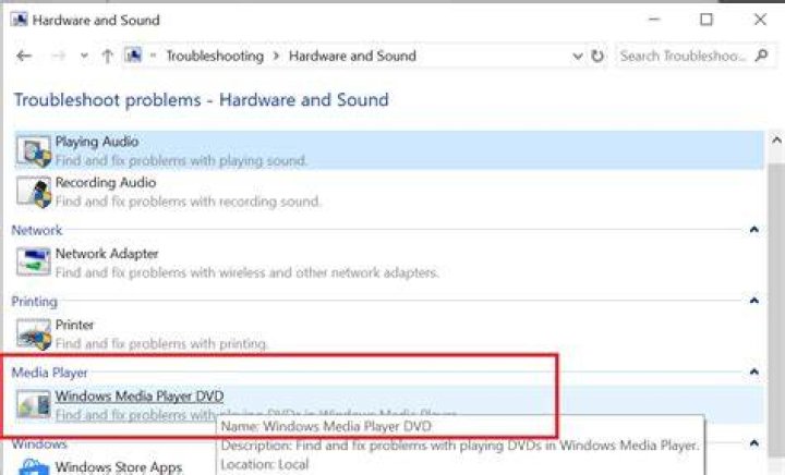 Windows Media Player - Troubleshoot