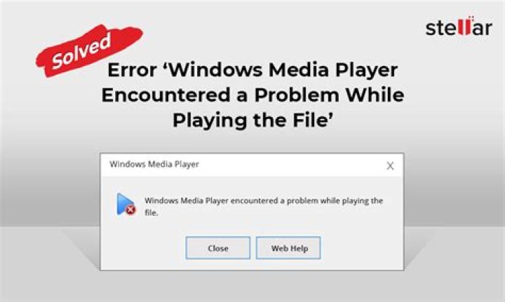 Windows Media Player Encountered an Error While Playing File