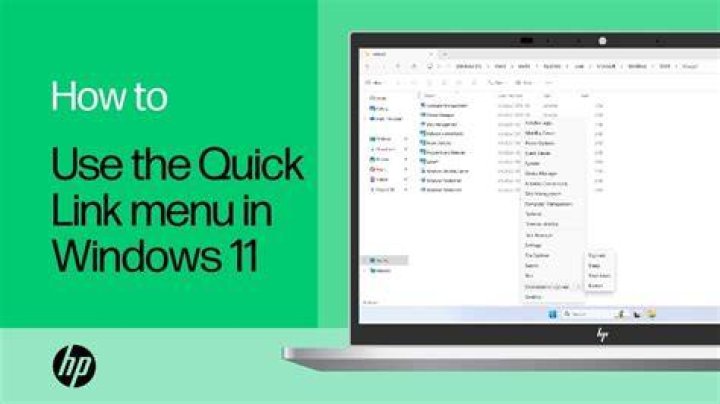 Windows quicklink menu