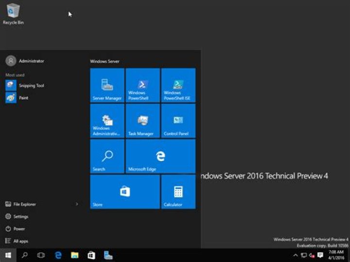 windows server 2016 start menu does not open