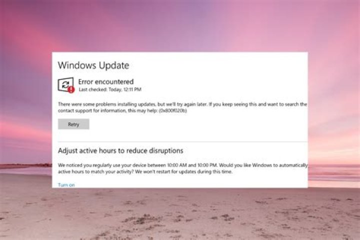 Windows Update database error update service not running