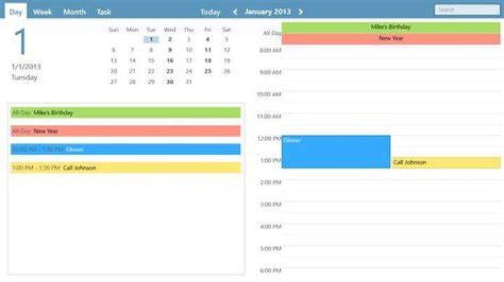 WinPIM Calendar