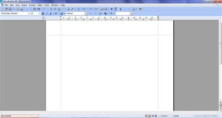 WordPerfect document WordPerfect new file