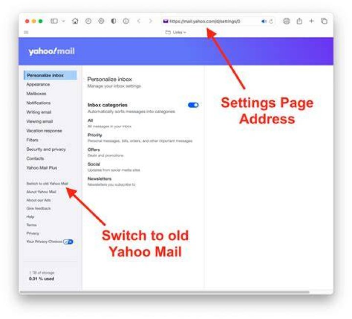 yahoo mail settings yahoo mail settings