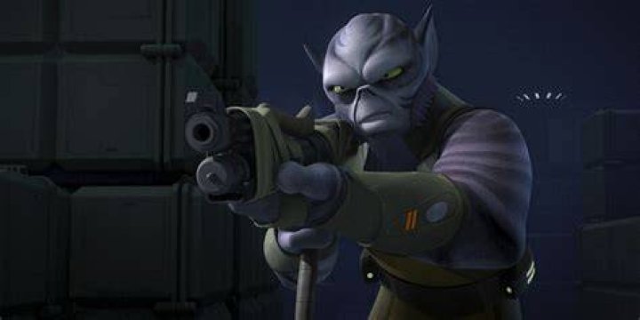 Zeb Orrelios with his bo-rifle Zeb Orrelios with his bo-rifle